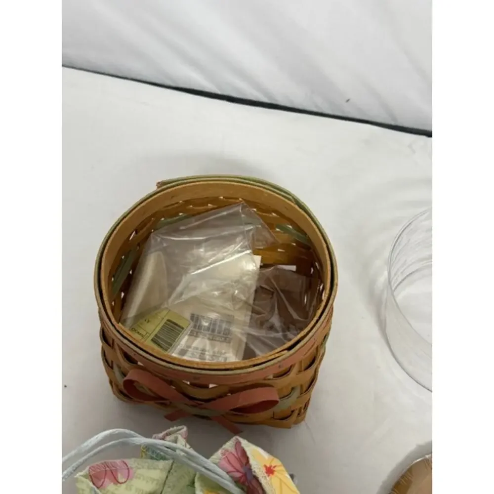 Longaberger 2009 Mother's Day Basket, Protector, Liner & Lid Combo Set New
